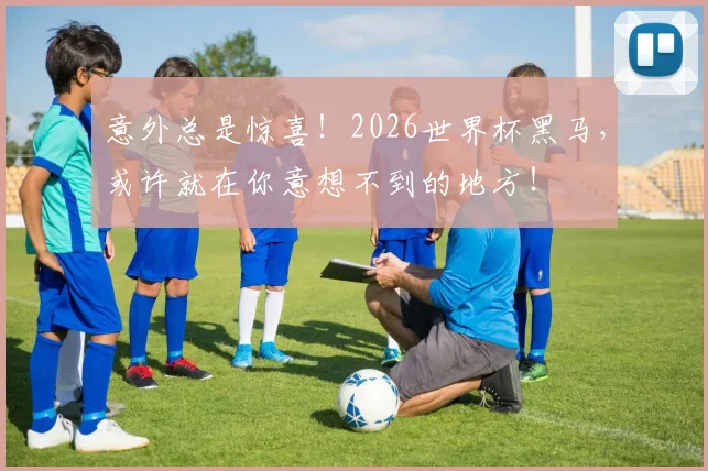 意外总是惊喜！2026世界杯黑马，或许就在你意想不到的地方！